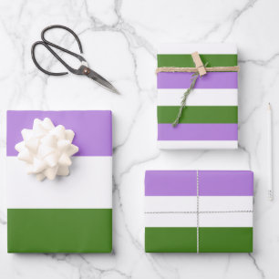 Genderqueer Pride Flag Wrapping Paper Sheet