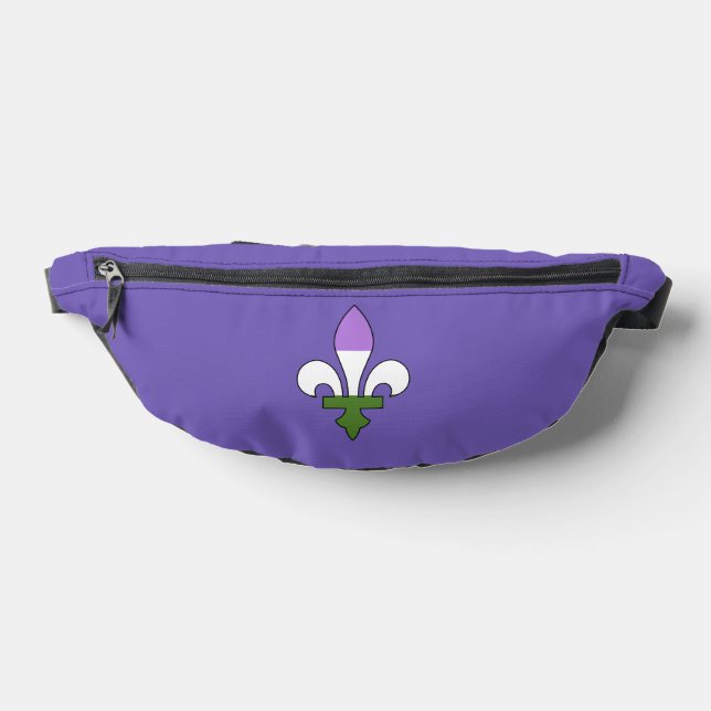 Genderqueer pride fleur-de-lis  bum bags (Lay Down)