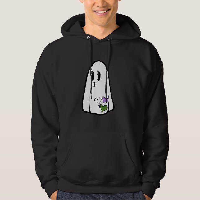 Genderqueer Pride Ghost Hoodie (Front)