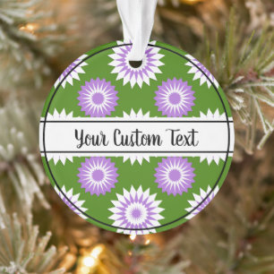 Genderqueer pride green flower pattern ornament