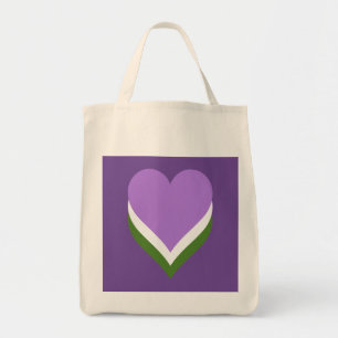 Genderqueer pride hearts  tote bag