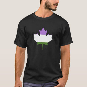 Genderqueer pride maple leaf T-Shirt
