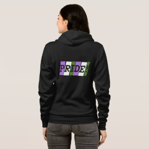 Genderqueer pride text sign hoodie