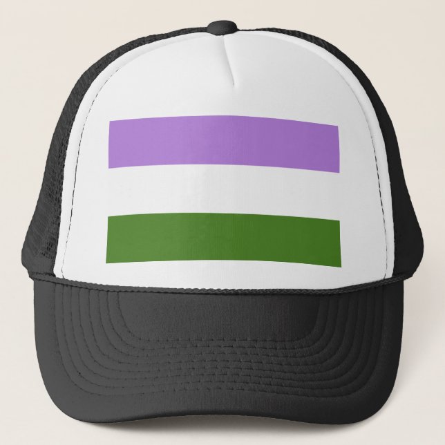 Genderqueer Pride Trucker Hat (Front)