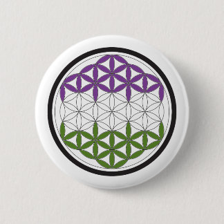 genderQueer sacred geometry 6 Cm Round Badge