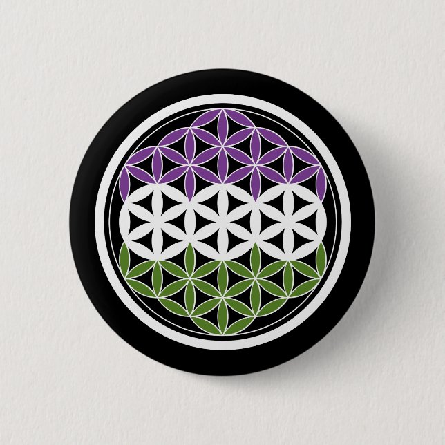 genderQueer sacred geometry 6 Cm Round Badge (Front)