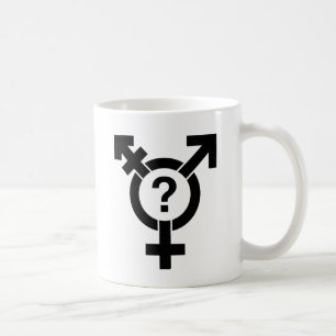 GENDERQUEER SYMBOL BLACK COFFEE MUG
