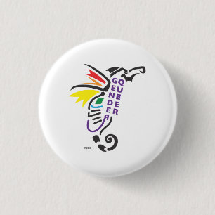 Genderqueer Symbol Button Small