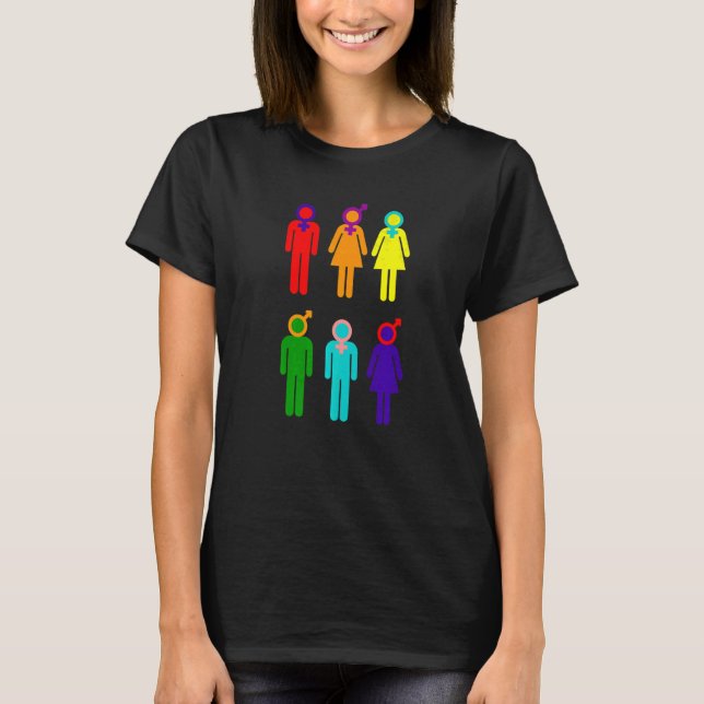 Genders Pride Lgbtq Rainbow Transgender Bisexual L T-Shirt (Front)