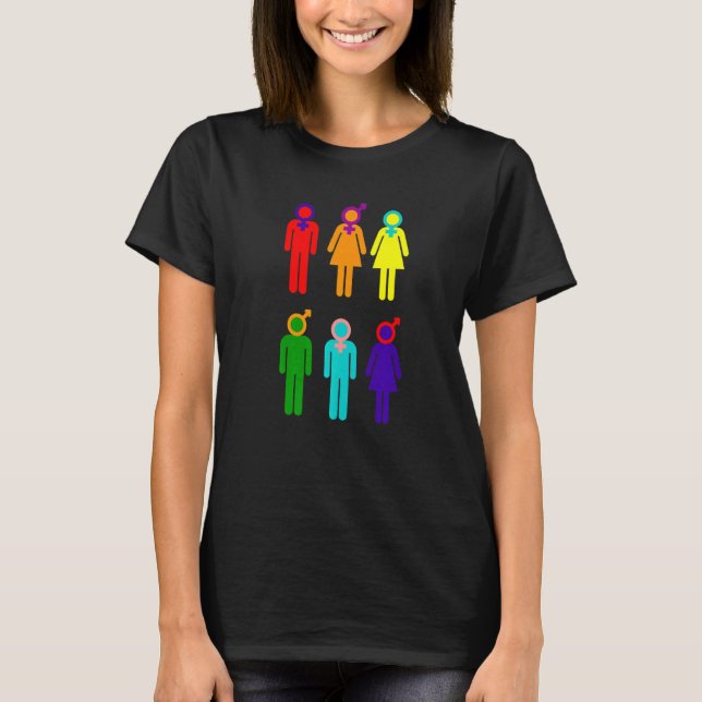 Genders Pride Lgbtq Rainbow Transgender Bisexual L T-Shirt (Front)