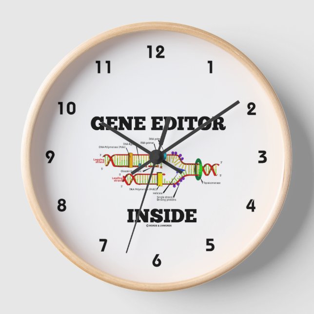 Gene Editor Inside DNA Replication Humour Clock (Front)