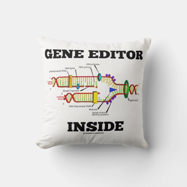 Gene Editor Inside DNA Replication Humour Cushion (Front)
