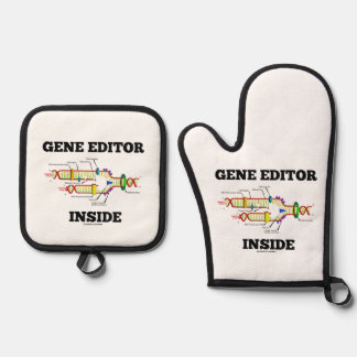 Gene Editor Inside DNA Replication Humour Oven Mitt & Pot Holder Set