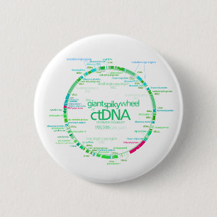 Gene Map of Tobacco Chloroplast DNA Chart 6 Cm Round Badge
