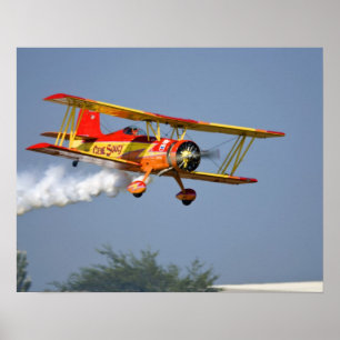 Gene Soucy performing aerobatics in Grumman Poster