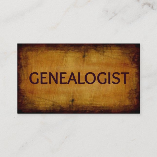 Genealogist Antique Business Card (Front)