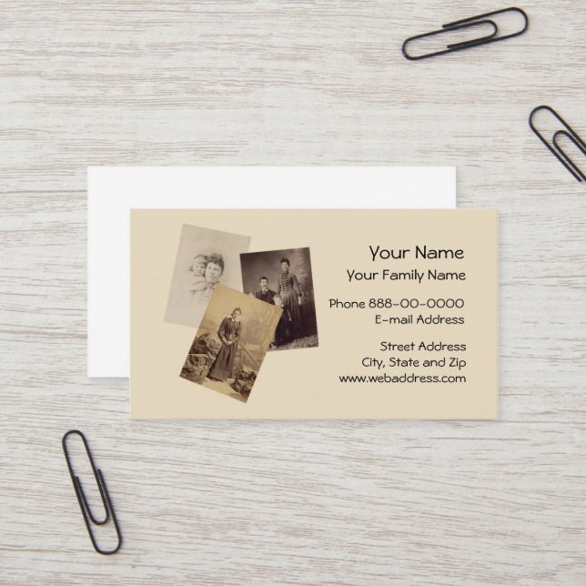 Genealogist Business Card (Front/Back In Situ)