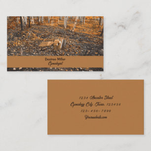 Genealogist Cemetery Autumn Business Card