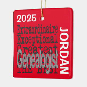 Genealogist Extraordinaire CUSTOM Ceramic Ornament