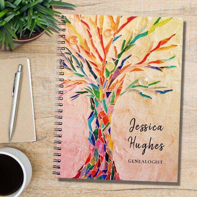 Genealogist Family Tree Beige Coral Notebook (Creator Uploaded)