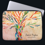 Genealogist Family Tree Personalised  Laptop Sleeve<br><div class="desc">This unique Family Tree design is ideal for those involved in genealogy. The original design was made in mosaic using small fragments of brightly coloured glass. Personalise it with your name and profession. Use the Customise Further option to change the text size, style or colour if you wish. Because we...</div>
