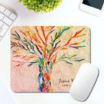 Genealogist Family Tree Personalised Mouse Mat<br><div class="desc">Genealogist Family Tree Personalised Mouse Pad. This unique Family Tree design is ideal for those involved in genealogy. The original Tree of Life design was made in mosaic using small fragments of brightly coloured glass. Personalise it with your name and profession . To edit further click the "customise further" link...</div>