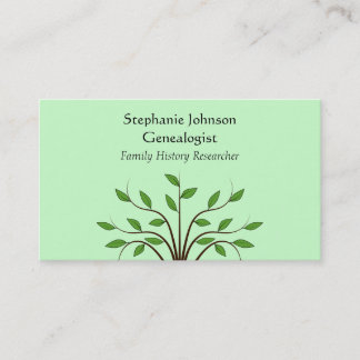 Genealogist Genealogy Tree Custom Business Card 2