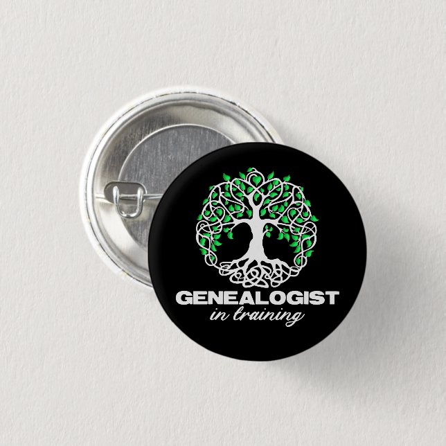 Genealogist In Training Funny Genealogy Tree Gifts 3 Cm Round Badge (Front & Back)