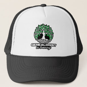 Genealogist In Training Funny Genealogy Tree Gifts Trucker Hat