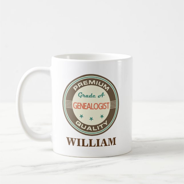 Genealogist Personalised Office Mug Gift (Left)