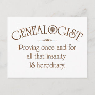 GENEALOGIST.. POSTCARD