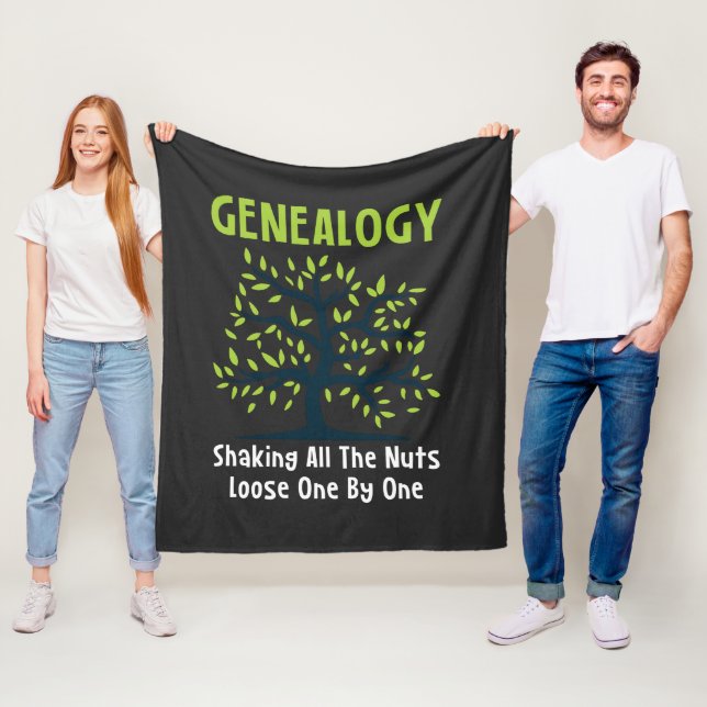 Genealogist Shaking All The Nuts Loose Fleece Blanket (In Situ)