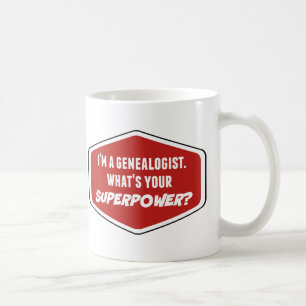 Genealogist Superpower Custom Coffee Mug