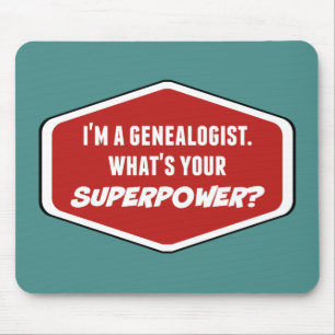 Genealogist Superpower Custom Mousepad