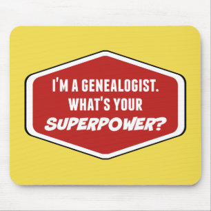 Genealogist Superpower Custom Mousepad