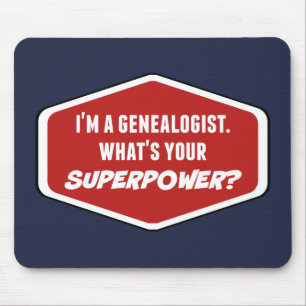 Genealogist Superpower Custom Mousepad