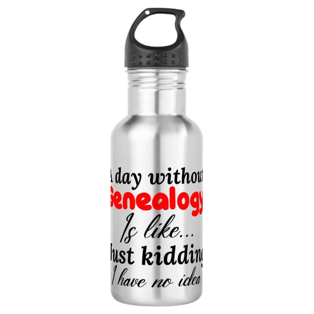 genealogy 710 ml water bottle (Front)