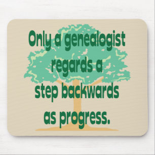 Genealogy A Step Backwards Is Progress Mouse Mat