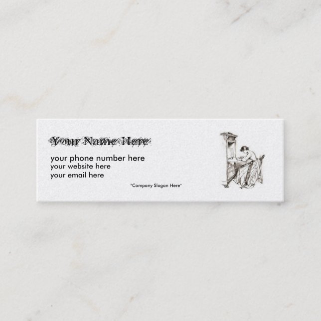 Genealogy Business Card,... Mini Business Card (Front)