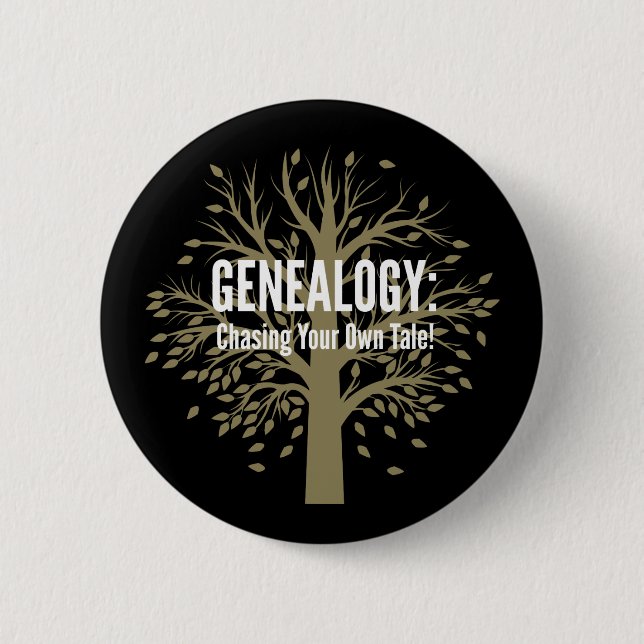 Genealogy Button (Black) (Front)