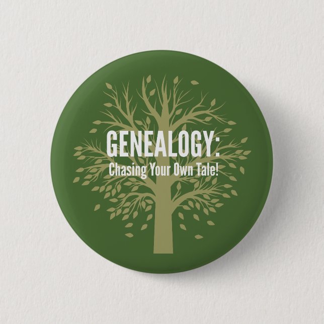 Genealogy Button (Green) (Front)