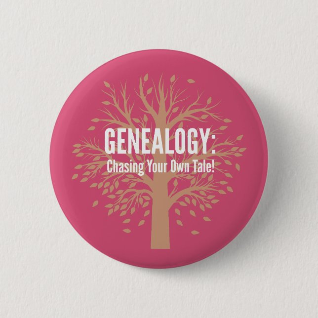 Genealogy Button (Pink) (Front)