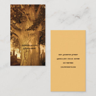 Genealogy Cemetery Headstone Tree Business Card