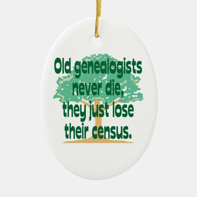 Genealogy Census Ornament (Front)