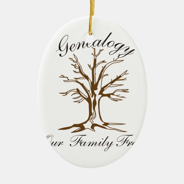 Genealogy Ceramic Tree Decoration (Front)