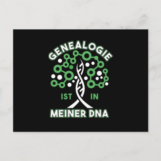 Genealogy DNA Tree Genealogy Family Historian Gift Postcard (Front)