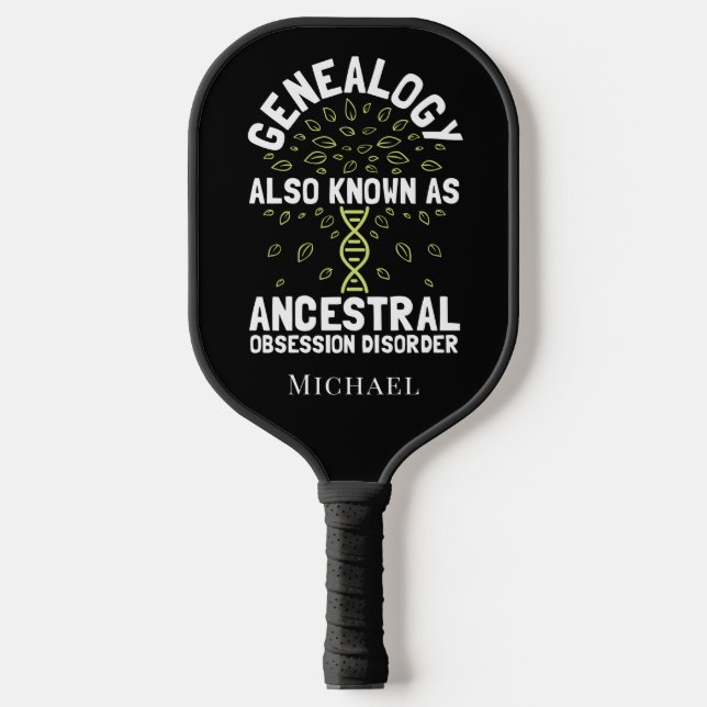 Genealogy Family Historian Personalised Pickleball Paddle (Front)
