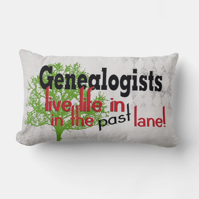 genealogy family tree with quote lumbar cushion (Front)