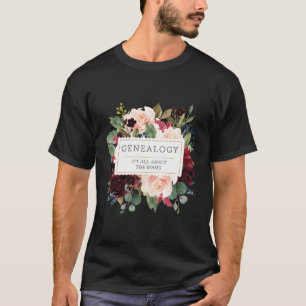 Genealogy Genealogist Ladies Family Research T-Shirt