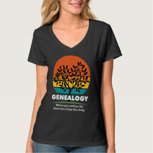Genealogy Irritate Living Vintage Ancestry Retro T T-Shirt